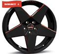 Диски Borbet A Black Red Glossy 