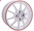 Диски TG Racing TGR001 White Red Ring 